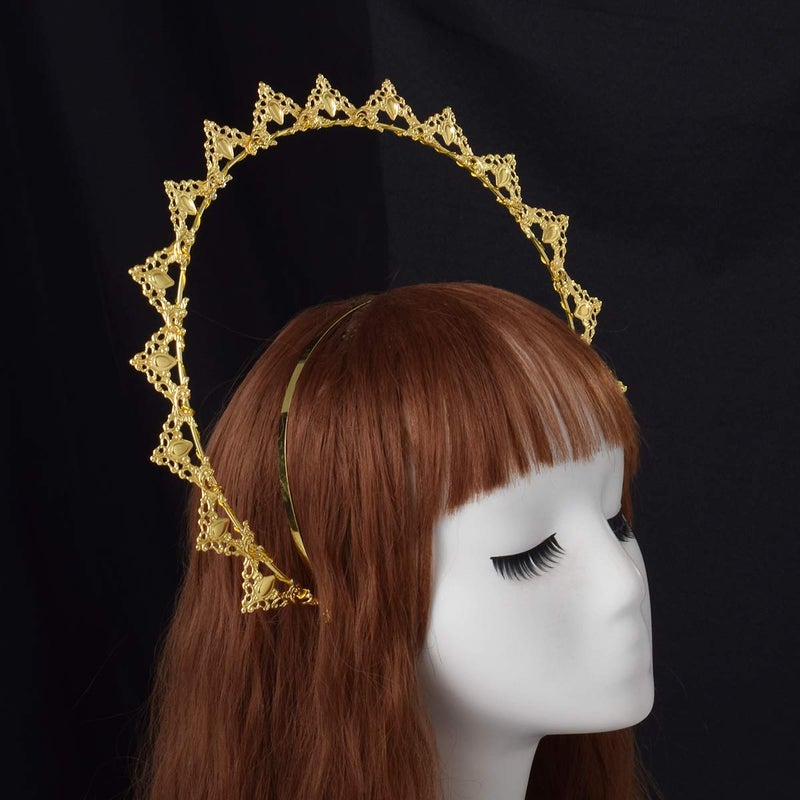 BLESSUME Halo Crown Mary Goddess Headband Women's Halloween Costume Goddess Headpiece (Style 7) - Image 4